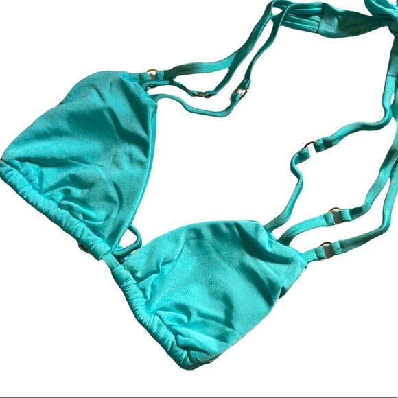 Beach Bunny Ireland Bikini Top Light Aqua nwt - Picture 2 of 7